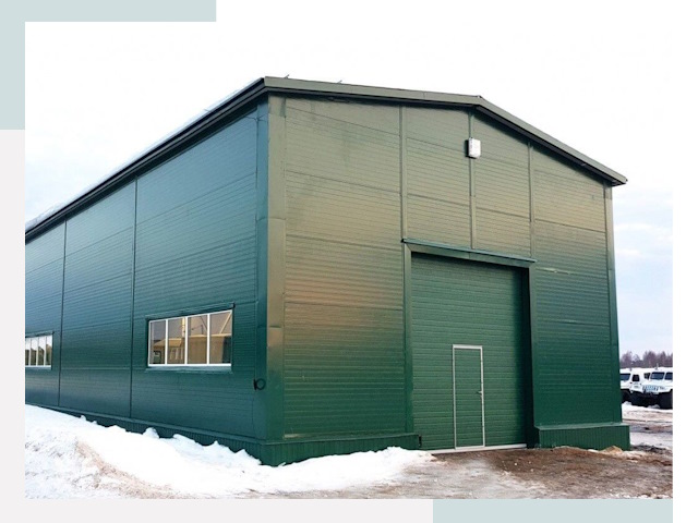 Двускатные ангары в Кашире