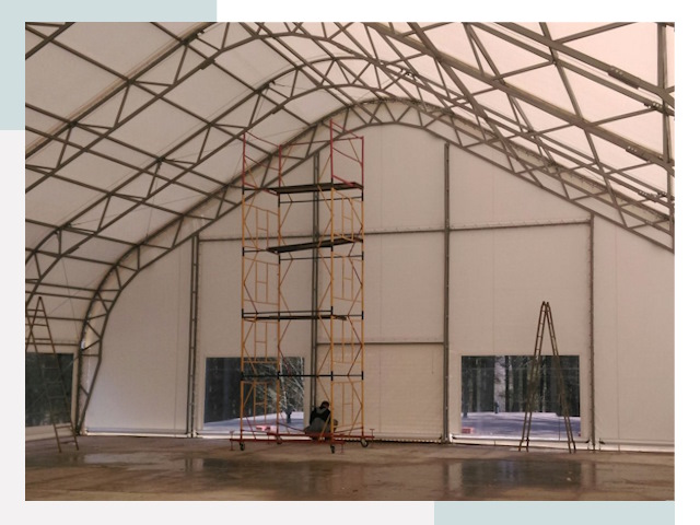 Шатровые ангары в Кашире