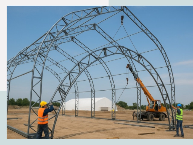 Монтаж ангаров в Кашире от 625 руб. - Надежно и быстро